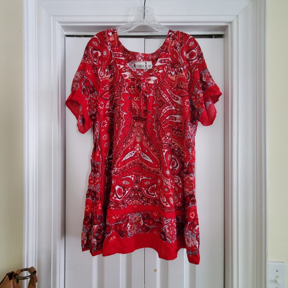 Red dress top